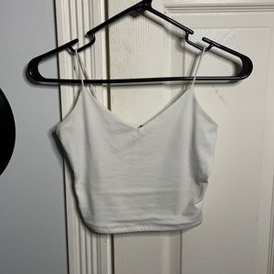 White cropped tight Tank top